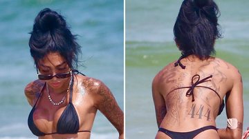 Toda tatuada, irmã de Gabigol é flagrada na praia com biquíni apertadinho - AgNews