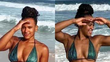 Rebeca Andrade escandaliza com corpão sarado na praia - Reprodução/Instagram