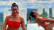 Solange Frazão dá show de boa forma em biquíni vermelho estiloso - Reprodução/Instagram