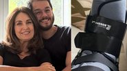 Fátima Bernardes posa agarradinha com o namorado após quebrar o pé - Reprodução/Instagram