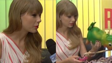 Taylor Swift ganhou presente inusitado durante entrevista ao programa Mais Você - Foto: Reprodução/TV Globo