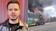 Ônibus da banda do cantor Matheus Fernandes pega fogo - Foto: Reprodução / Instagram