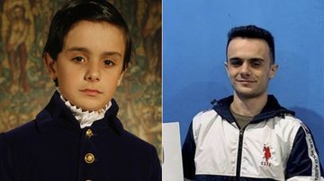 Antes e depois do ex-ator mirim Guillermo Hundadze - Foto: TV Globo / Rafael França; Reprodução / Instagram