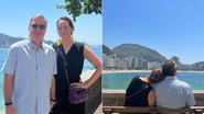 Montagem de fotos da jornalista Maria Beltrão e seu marido - Foto: Reprodução/Instagram @beltraomaria
