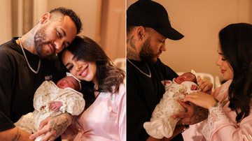 Montagem de fotos de Neymar, Bruna Biancardi e sua filha, Mavie - Foto: Reprodução/Instagram @neymarjr @brunabiancardi