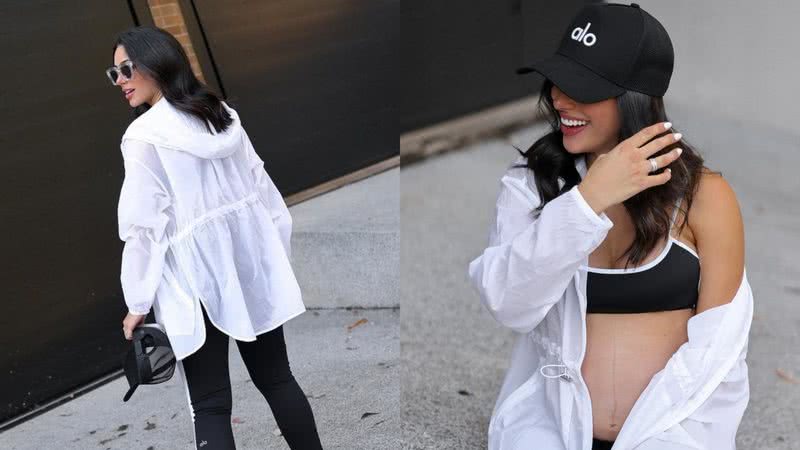 Bruna Biancardi posou com look fitness e deixou barriga de gravidez à mostra - Reprodução Instagram