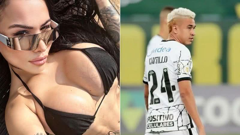 Montagem de fotos da DJ Monaliny e do jogador Victor Cantillo, do Corinthians - Foto: Reprodução/Instagram @djmonaliny @victorcantillo_oficial