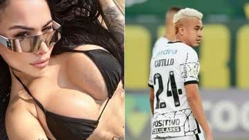Montagem de fotos da DJ Monaliny e do jogador Victor Cantillo, do Corinthians - Foto: Reprodução/Instagram @djmonaliny @victorcantillo_oficial
