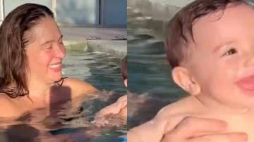 Filho de Claudia Raia dá show de simpatia na piscina - Reprodução/Instagram