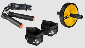 Faixa, corda, roda abdominal e muitos outros itens em oferta para você criar seus treinos - Reprodução/Amazon