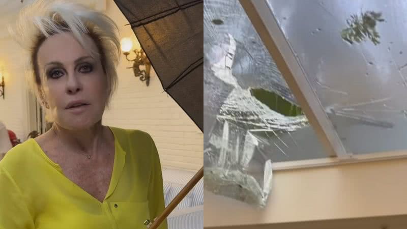 Ana Maria Braga mostra estrago em teto de mansão após chuva - Reprodução/Instagram