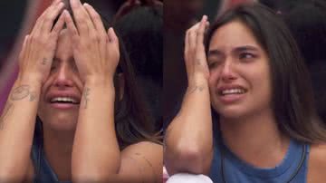 No BBB 24, Vanessa Lopes não segurou as lágrimas ao recordar comentários negativos da internet - Reprodução / TV Globo