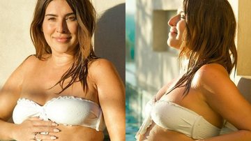 Fernanda Paes Leme curte primeiro mergulho em nova piscina - Reprodução/Instagram/Richarles Rodrigues