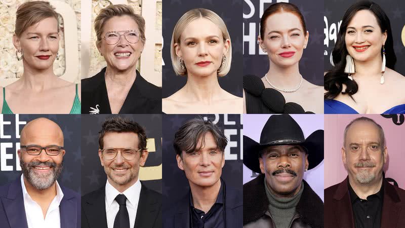 Indicados nas categorias de Melhor Atriz e Melhor Ator no Oscar 2024 - Fotos: Getty Images