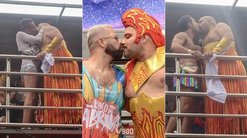 Tiago Abravanel beija muito em trio elétrico - Fotos: Araujo / AgNews