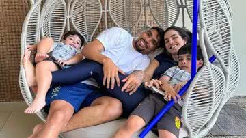Duda Fournier, Lucas Paquetá e os filhos - Foto: Reprodução / Instagram