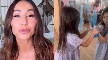 Sabrina Sato mostra Zoe pintando e depois limpando espelhos da sala - Reprodução/Instagram