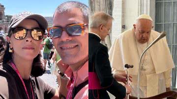 Leticia e Juliano Cazarré registram encontro com o Papa - Foto: Reprodução / Instagram