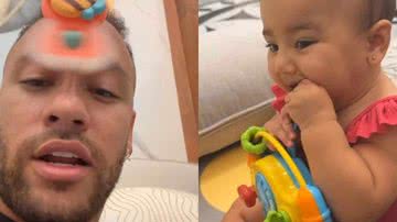 Neymar mostra drama em brincadeira com Mavie - Reprodução/Instagram