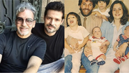 Marcello Picchi e Thiago Picchi (à esquerda) e com Elizabeth Savala - Reprodução/Instagram e GShow