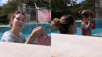Virginia se diverte ao ver Maria Alice caindo na piscina - Reprodução/Instagram