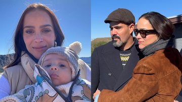 Leticia Cazarré, Juliano Cazarré e o filho do casal, Estêvão - Foto: Reprodução / Instagram