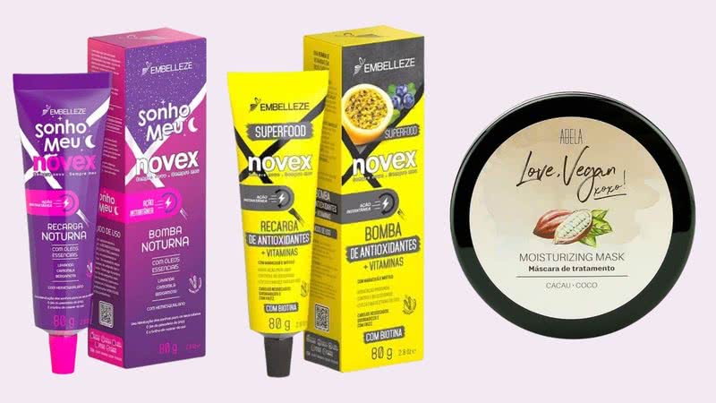 Máscara capilar, óleo, leave-in e outros itens essenciais para um cabelo hidratado e saudável - Reprodução/Amazon
