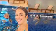 Ticiane Pinheiro se admira ao ver a filha nadando sozinha - Reprodução/Instagram