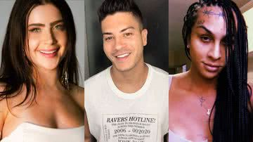 Jade Picon, Arthur Aguiar e Linn da Quebrada estão confinados após testarem positivo para a covid-19 - Foto: TV Globo