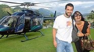 Marcelo e Ana chegam de helicóptero à Ilha de CARAS