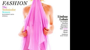 Lindsay Lohan se inspira em Marilyn Monroe... - Reprodução