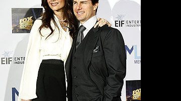 Tom Cruise e Katie Holmes em sintonia... - Fotos: Reuters