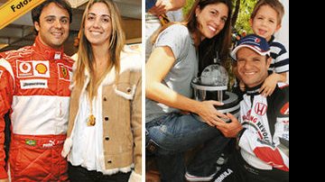 Rubinho, piloto HSBC/ CARAS, festeja o 2º lugar com Silvana e Eduardo. Massa e sua Raffaela