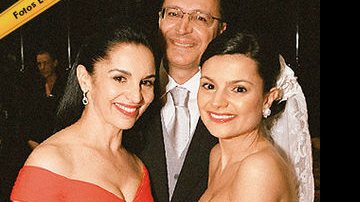 A noiva com os pais, Lúcia e Geraldo Alckmin