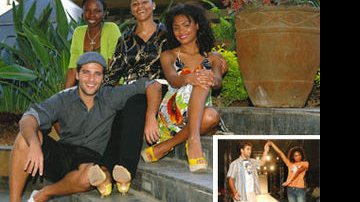 Em sua primeira visita a Angola, Bruno e Lidi foram recebidos pelas executivas da moda Loide Almeida e Edna Mosquito e desfilaram no Belas Shopping, em Luanda. - Carlos Moco