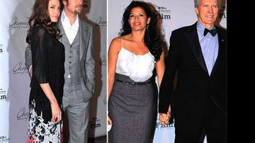 Jolie, com Brad, recebe prêmio de Performance do Ano por O Preço da Coragem, entregue pelo ator e diretor Clint Eastwood, com Dina, nos EUA - Reuters