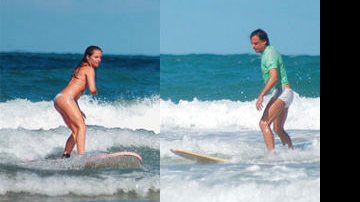 Em Búzios, no litoral fluminense, Ângelo assume romance com Vitória, com quem aprende a surfar. - Marcelo Dutra