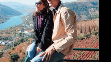 Gustavo e Bárbara encantados com a região do Douro.