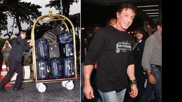 As malas do ator Sylvester Stallone, que partiu hoje do Rio de Janeiro de volta à Los Angeles. - Alex Palarea/AgNews