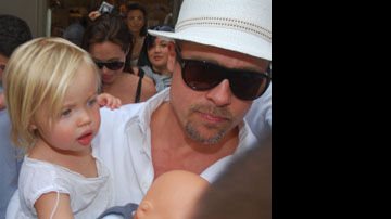 Shiloh e o pai, Brad Pitt - Reprodução
