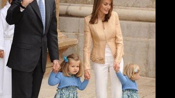 Príncipe Felipe, Letizia e as pequenas Leonor e Sofia - Getty Images