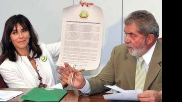 Christiane Torloni e o presidente Lula - José Cruz/ABr