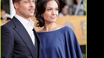 O casal Brad Pitt e Angelina Jolie - Reprodução