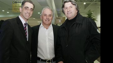 Empresário Vidal Lohn Filho, o apresentador Otávio Mesquita e o vice-governador de Santa Catarina Leonel Pavan - Fabrícia Pinho