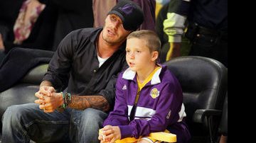 David Beckham e o filho Brooklyn - Reprodução
