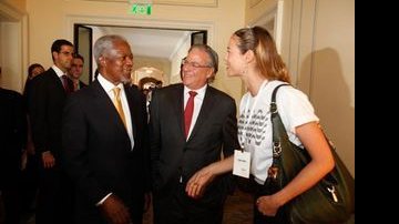 Kofi Annan, Ivan Zurita e Luana Piovani - Marcos Rosa