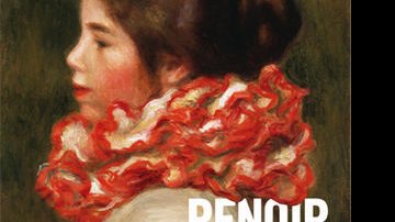 Cartaz da exposição de Renoir. Femme à la collerette rouge, por volta de 1896, Auguste Renoir - Reprodução