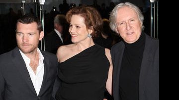 Sam Worthington, Sigourney Weaver e James Cameron - Getty Images