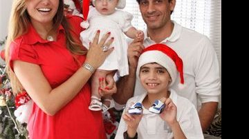 Miryan Martin, o marido, Jorge Bugarin, o filho, Henrique, e a sobrinha, Sofia - Philippe Lima/AgNews