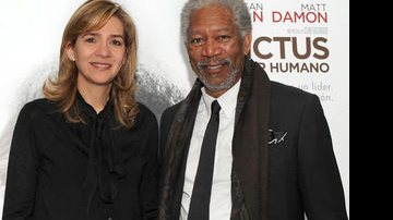 Duquesa de Palma Cristina e o ator Morgan Freeman - Reprodução / Hola